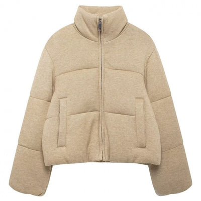 European And American Fashion Stand Collar Long Sleeve Cotton Jacket Coat Livera-fashion