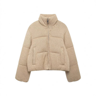 European And American Fashion Stand Collar Long Sleeve Cotton Jacket Coat Livera-fashion