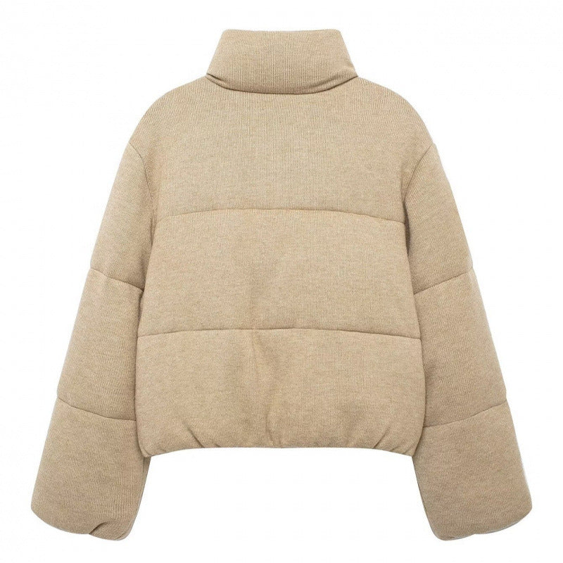 European And American Fashion Stand Collar Long Sleeve Cotton Jacket Coat Livera-fashion
