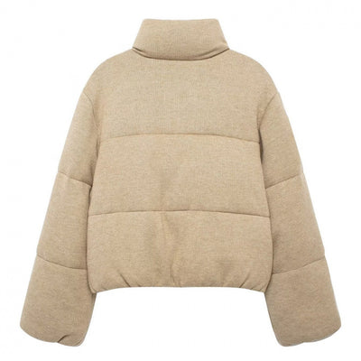 European And American Fashion Stand Collar Long Sleeve Cotton Jacket Coat Livera-fashion