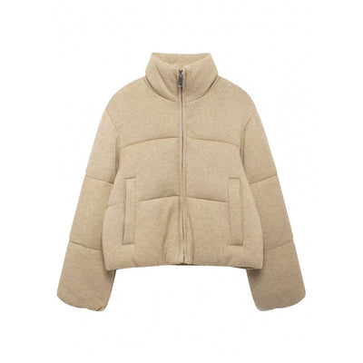 European And American Fashion Stand Collar Long Sleeve Cotton Jacket Coat Livera-fashion